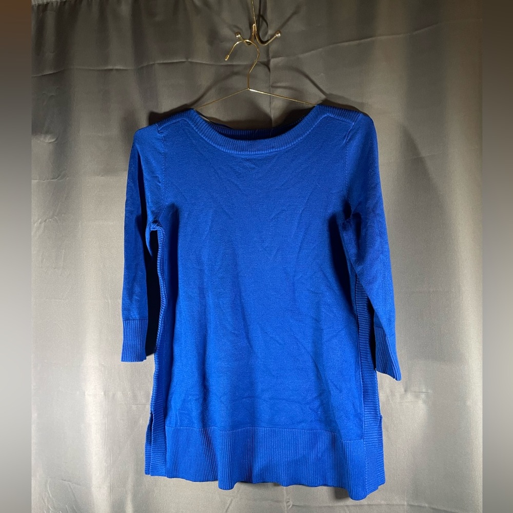 kingdom, blue, women’s dress top-blue large- NWT